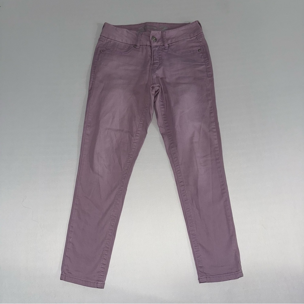 Seven 7 Tummyless Stretch Skinny Ankle Jeans Lavender Purple Size 4